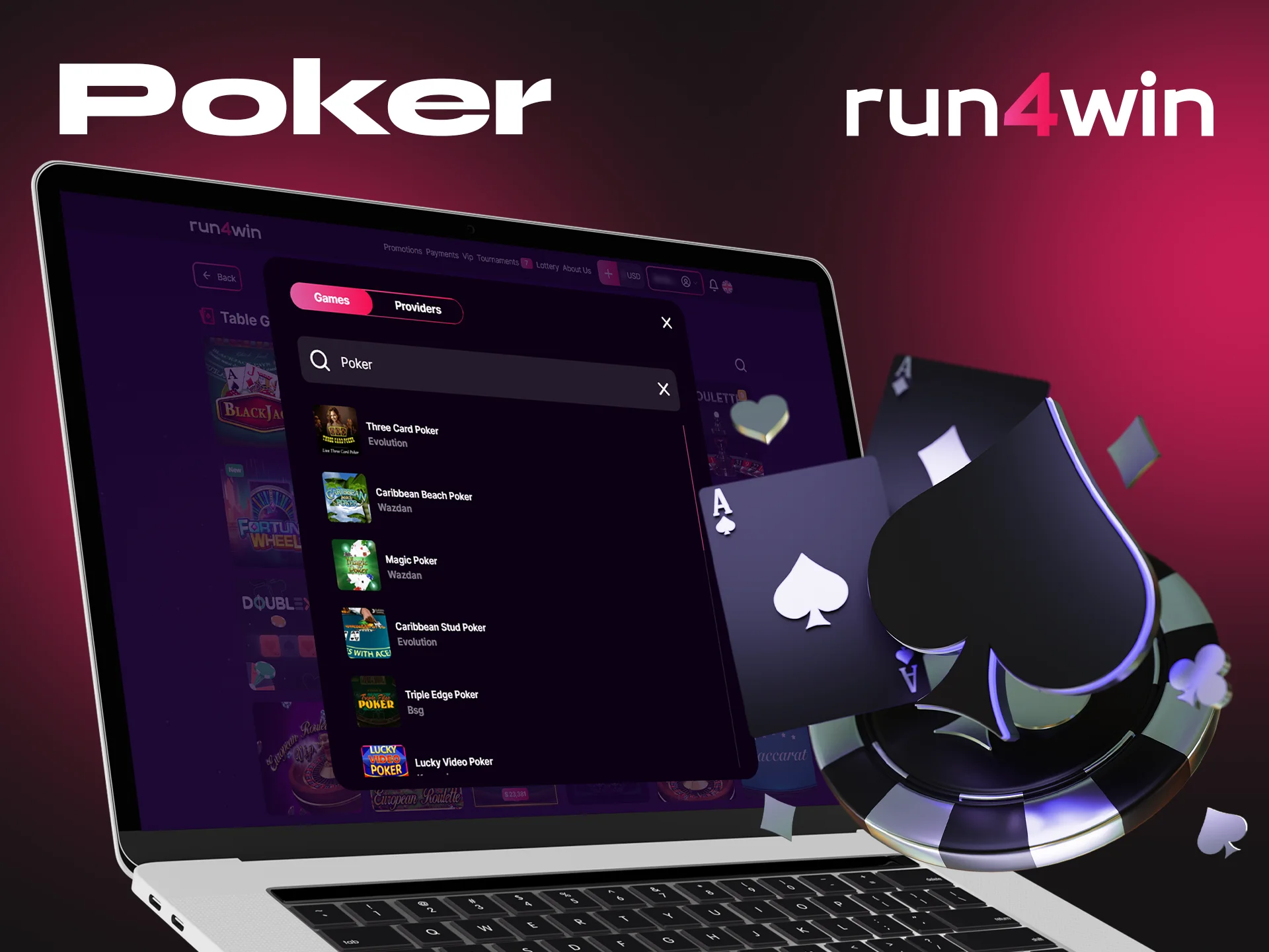 Run4Win Casino offers many types of poker games.