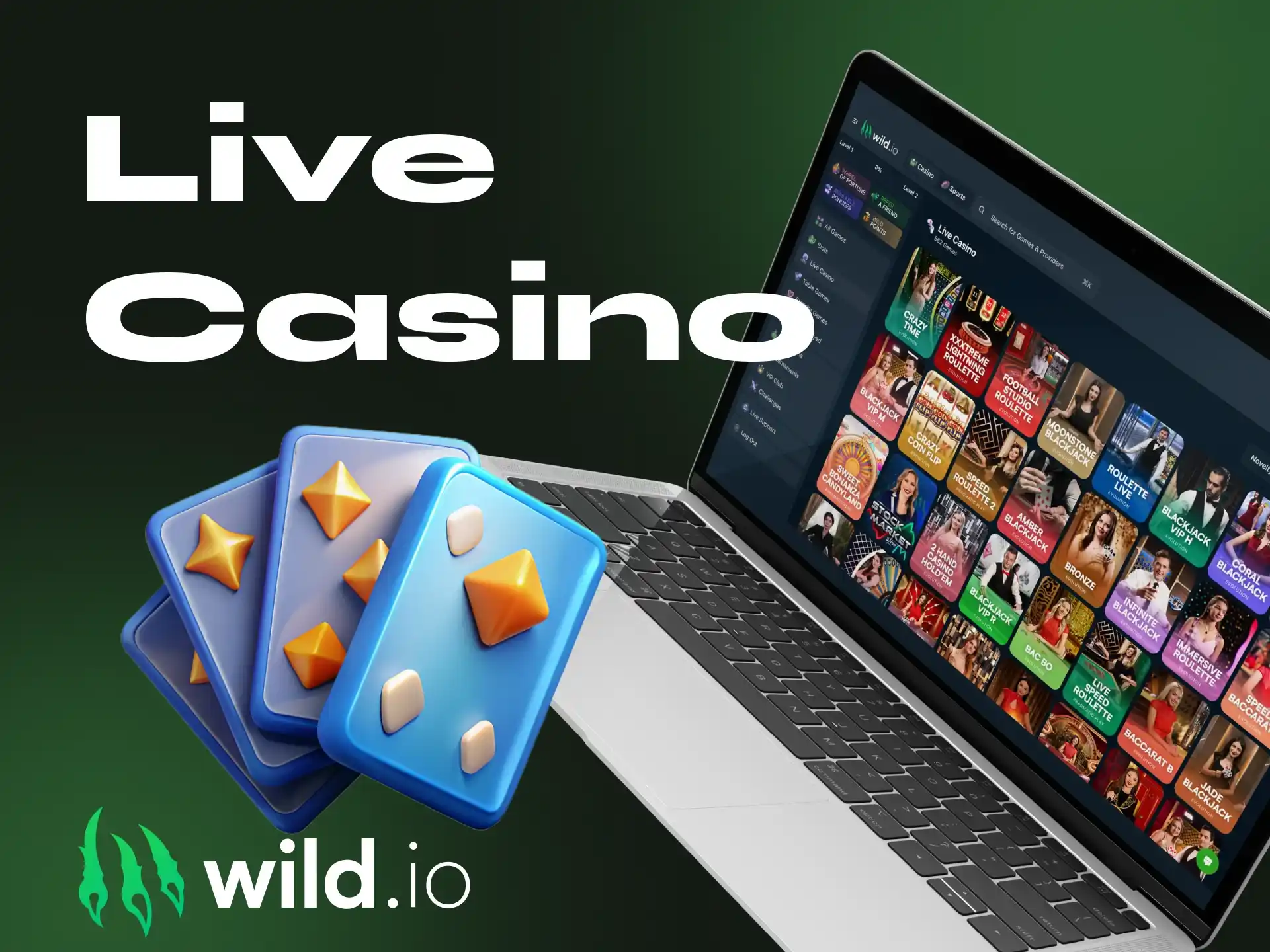 Can I play live dealer games at Wildio online casino.