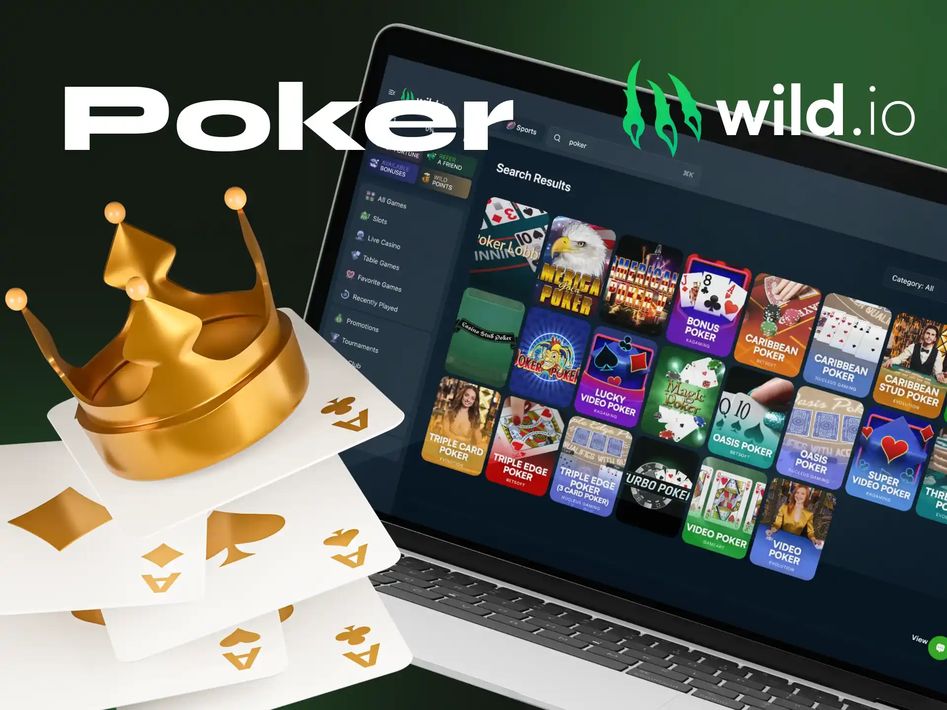 How to play poker at Wildio online casino.