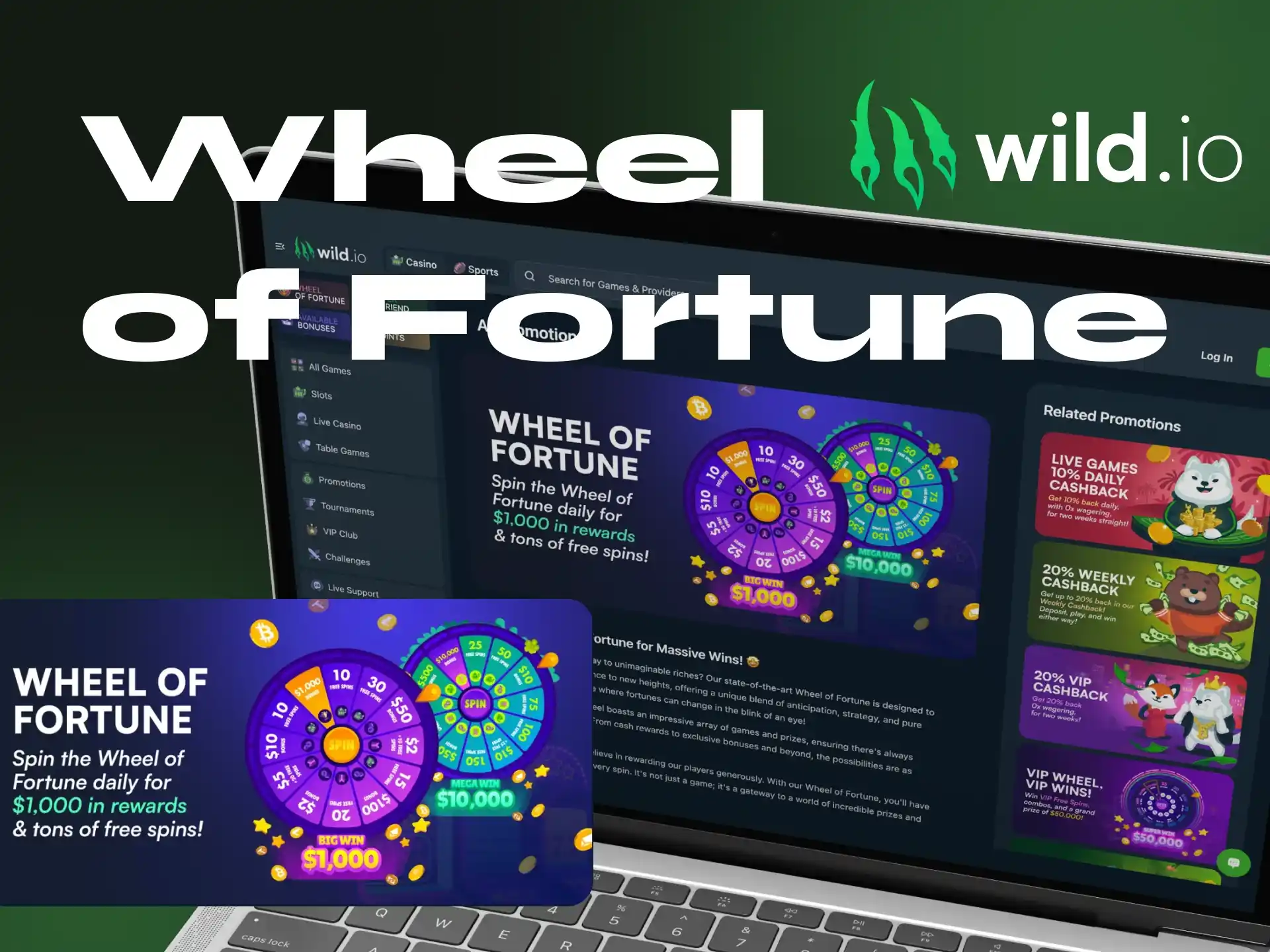 How to get Wheel of Fortune bonus at Wildio online casino.