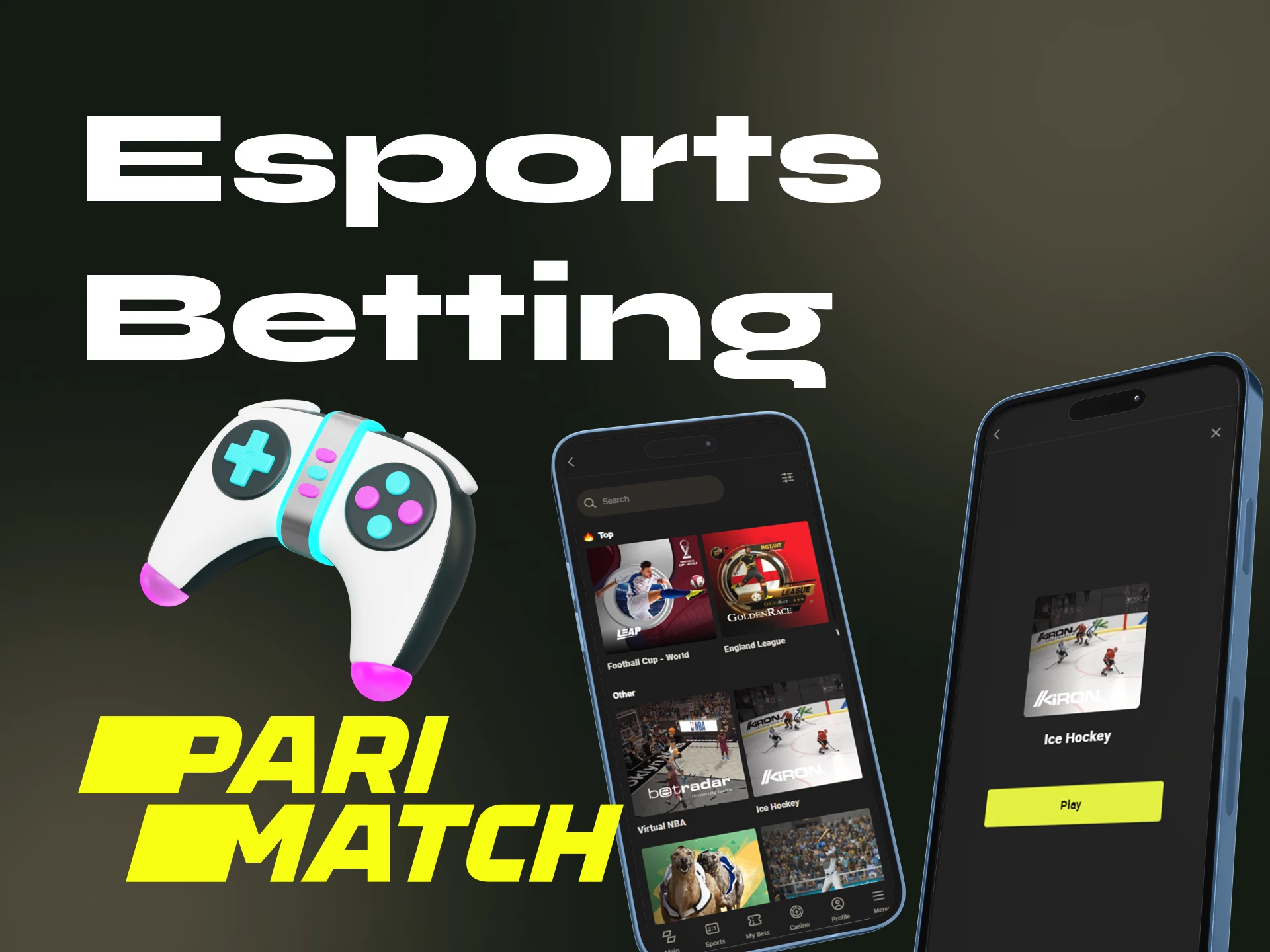 What categories of sports are available in the Parimatch online casino in the mobile application.