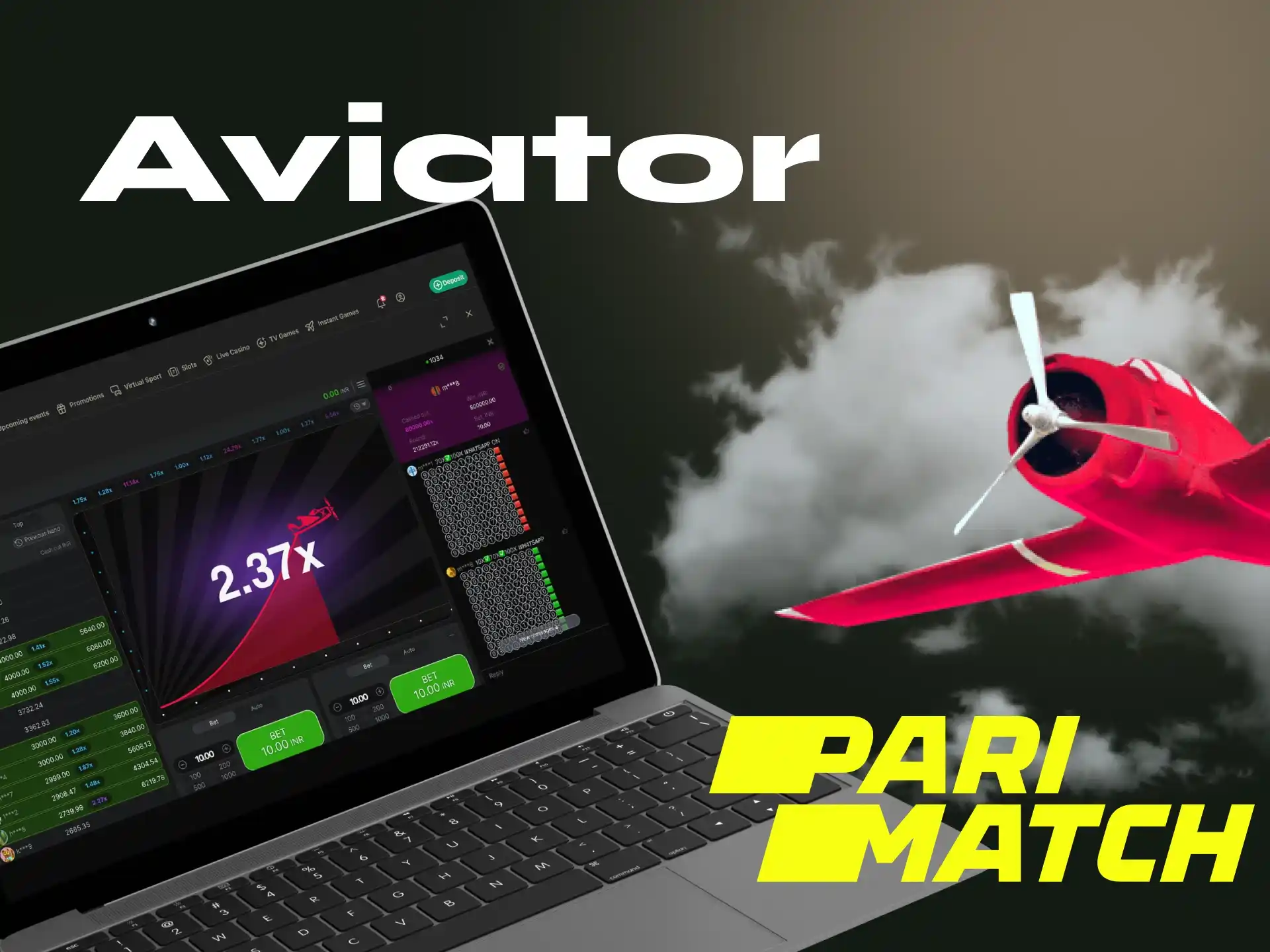 The most popular Aviator game is already on the Parimatch website.