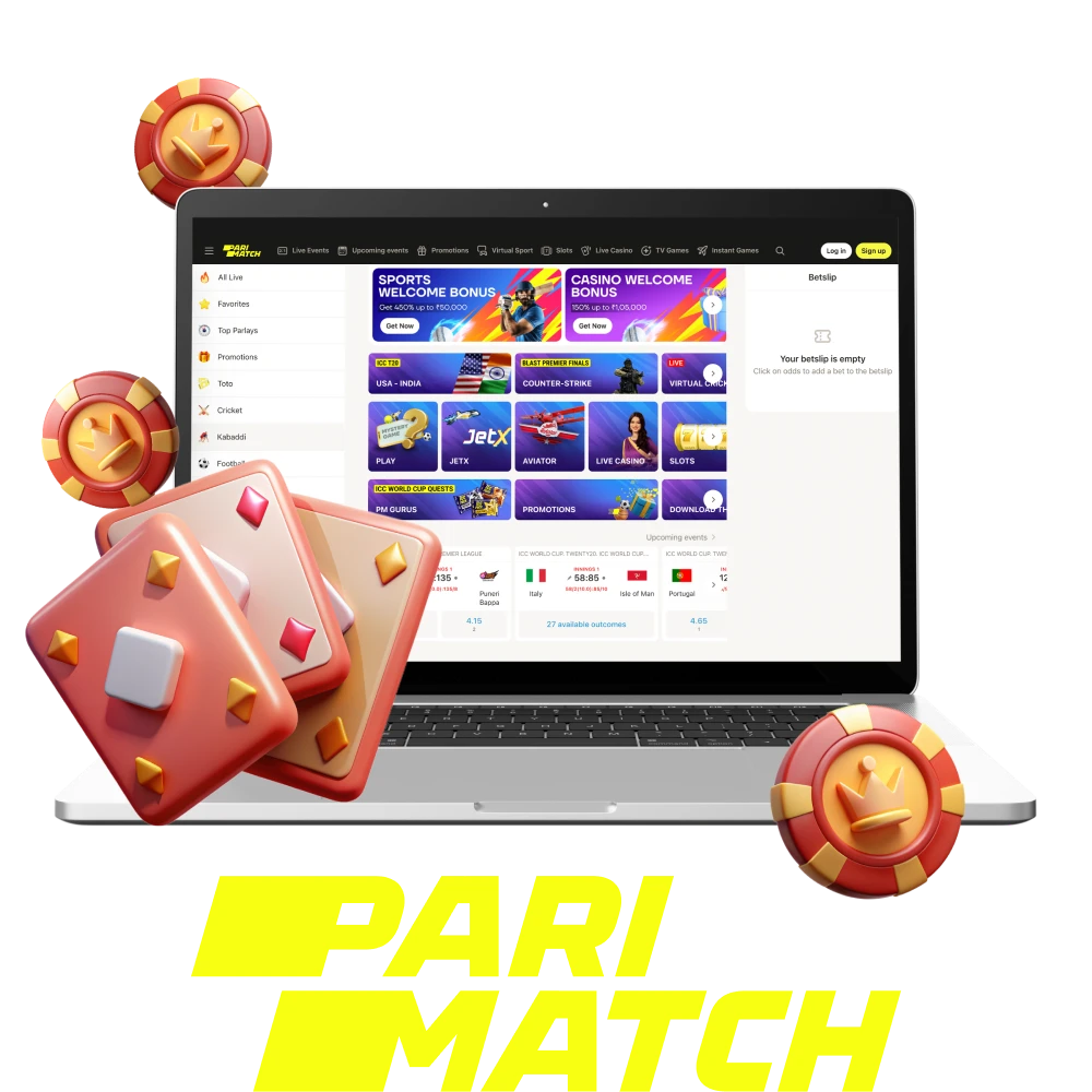 You can bet on sports and play casino games on the Parimatch website and app.