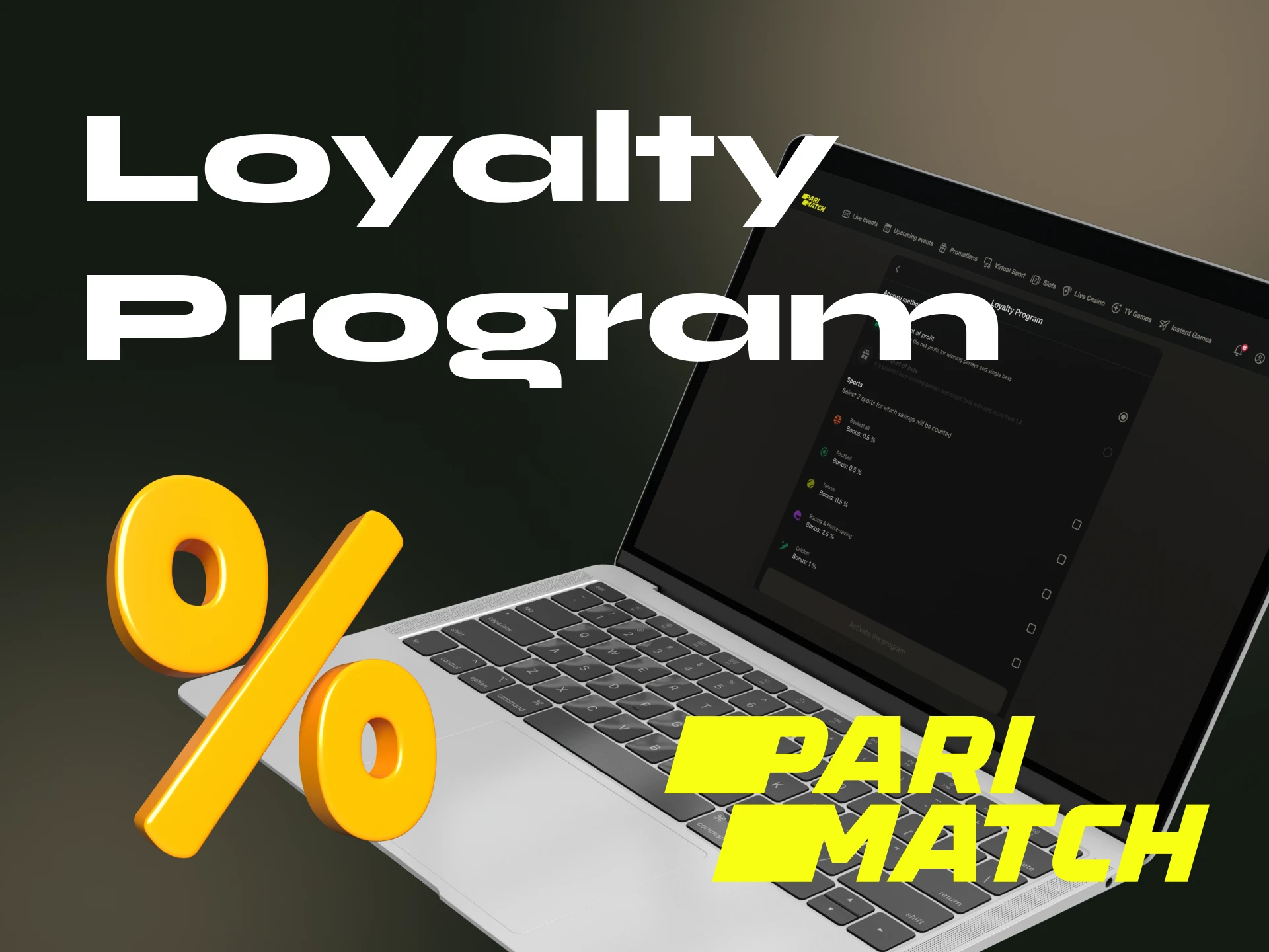 Earn more with the Parimatch loyalty program.
