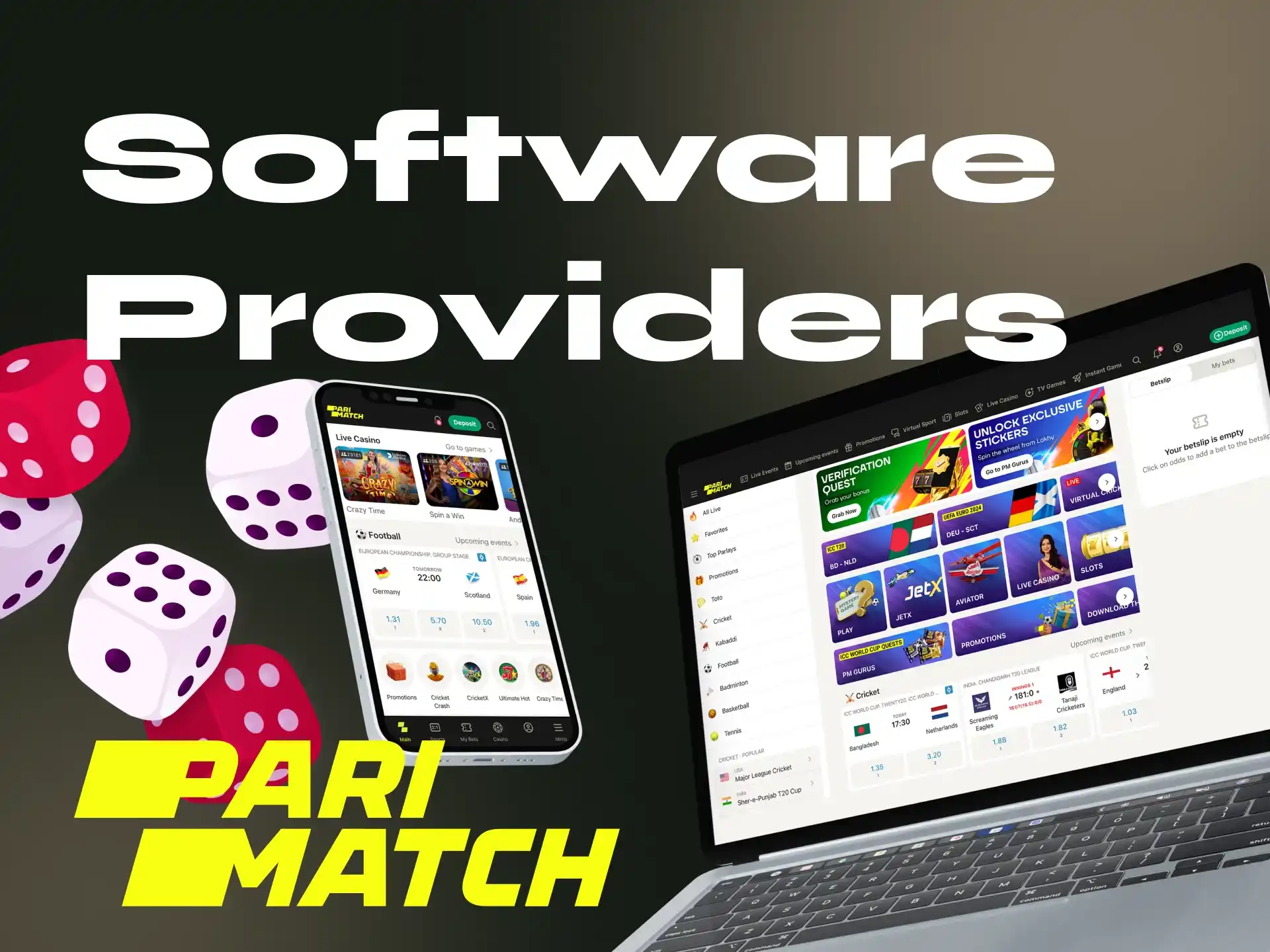 Parimatch cooperates with global providers and expands its library of games every year.