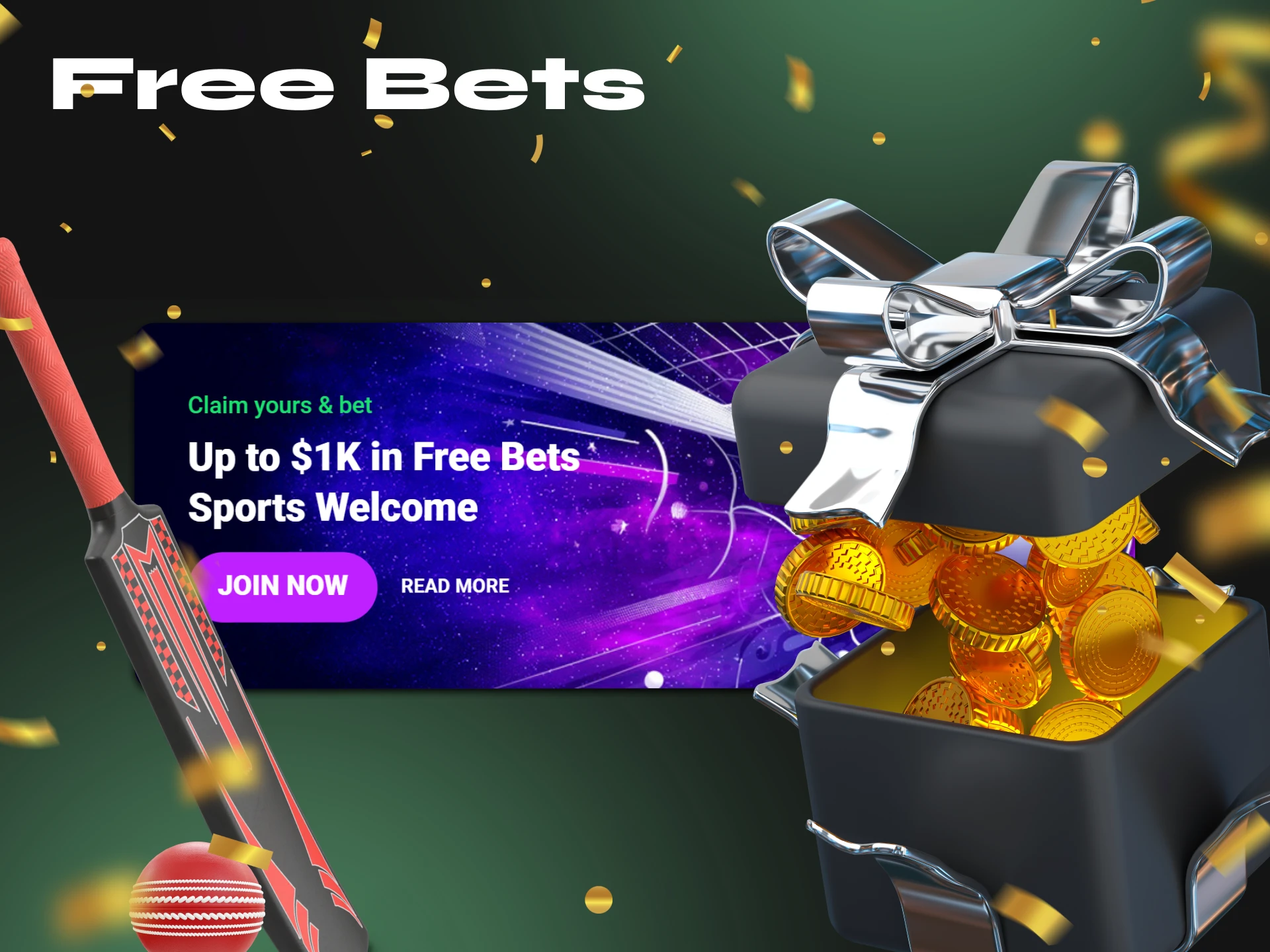 Get free cryptocurrency bets and bet on cricket.