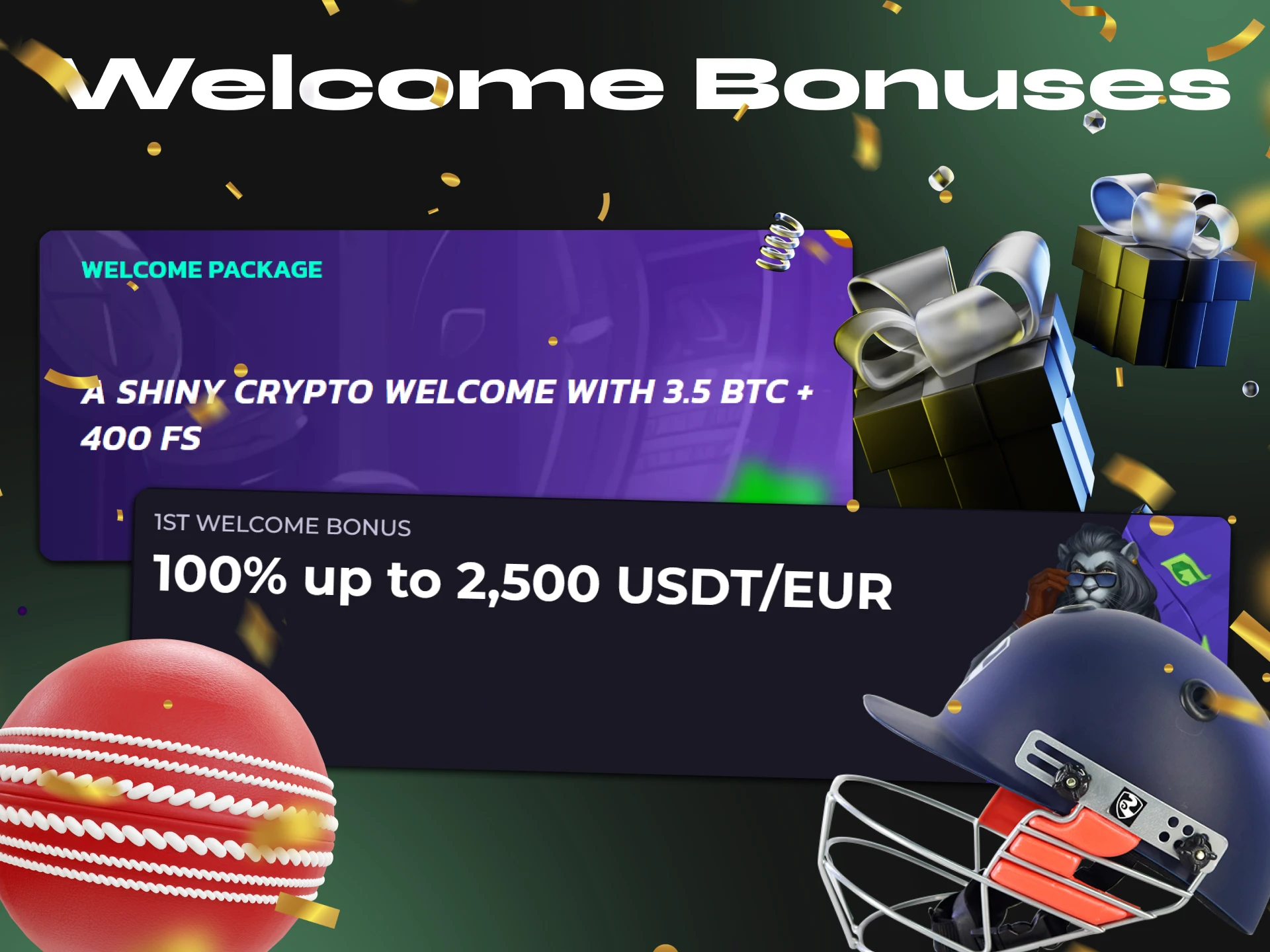 Get a welcome bonus to make profitable bets on cricket using cryptocurrency.