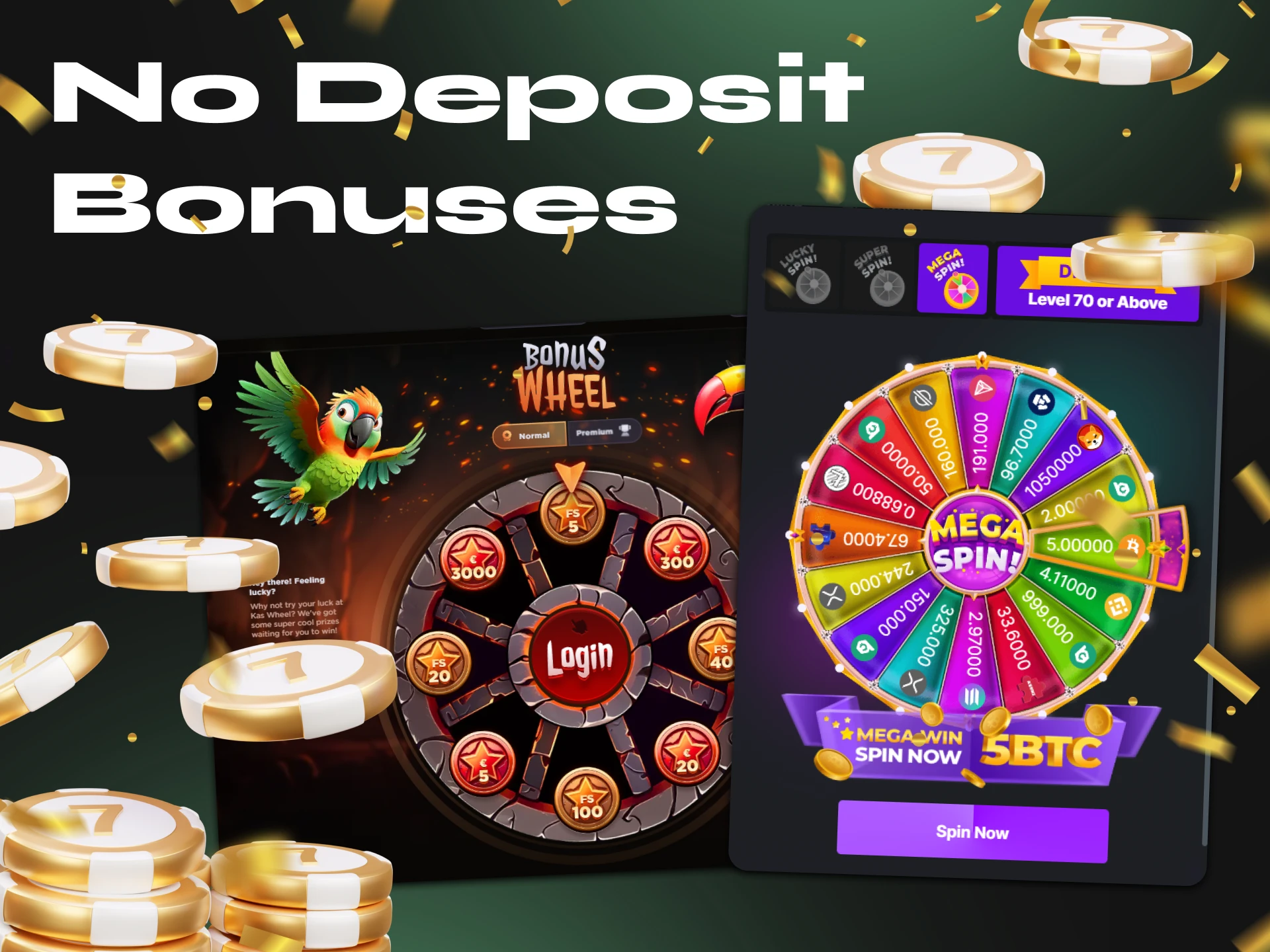 Get a crypto slots bonus without making a deposit.