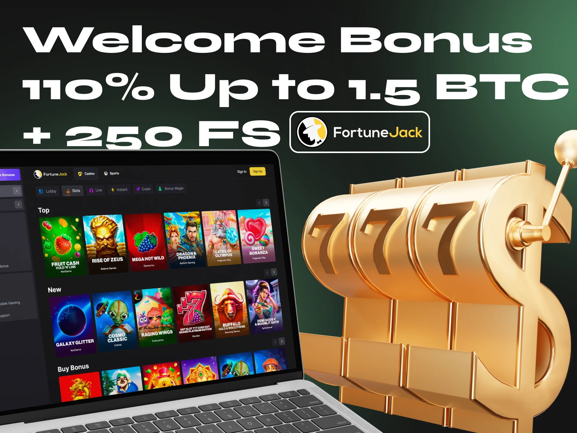 FortuneJack Casino offers free spins on crypto slots.