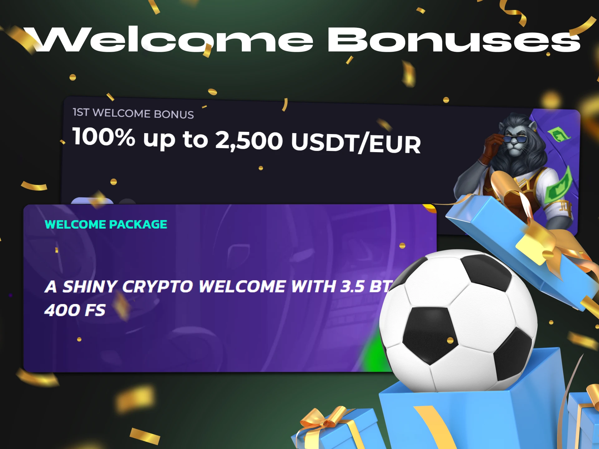 You can get a welcome bonus on football bets at these crypto casinos.