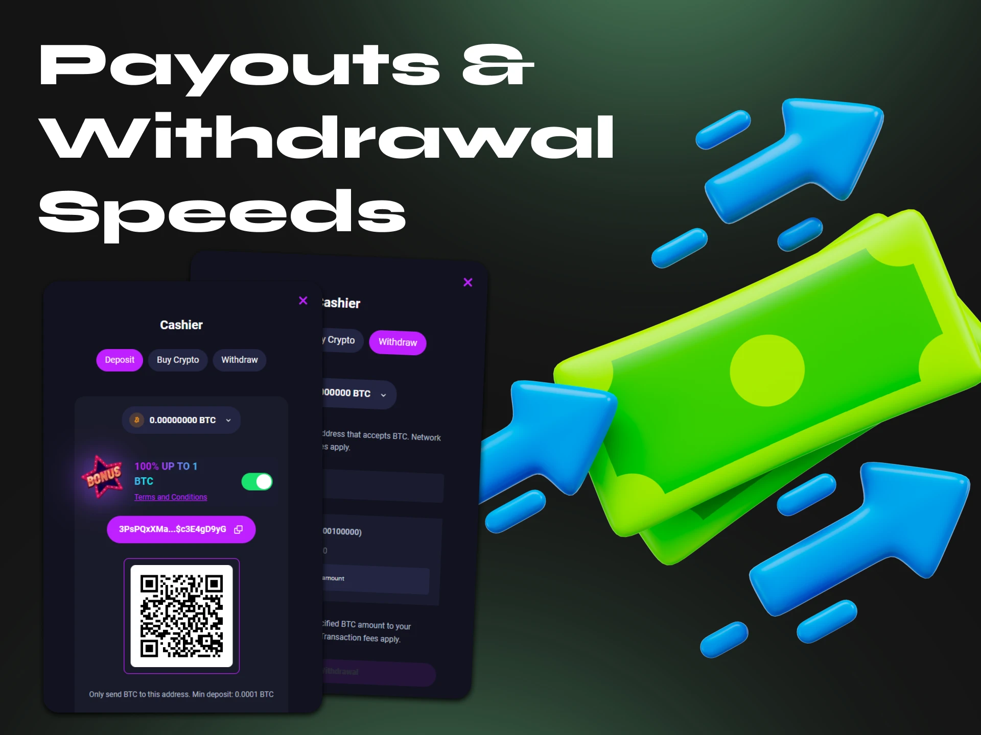 To bet on football using cryptocurrency, you must choose a casino with a fast deposit and withdrawal procedure.