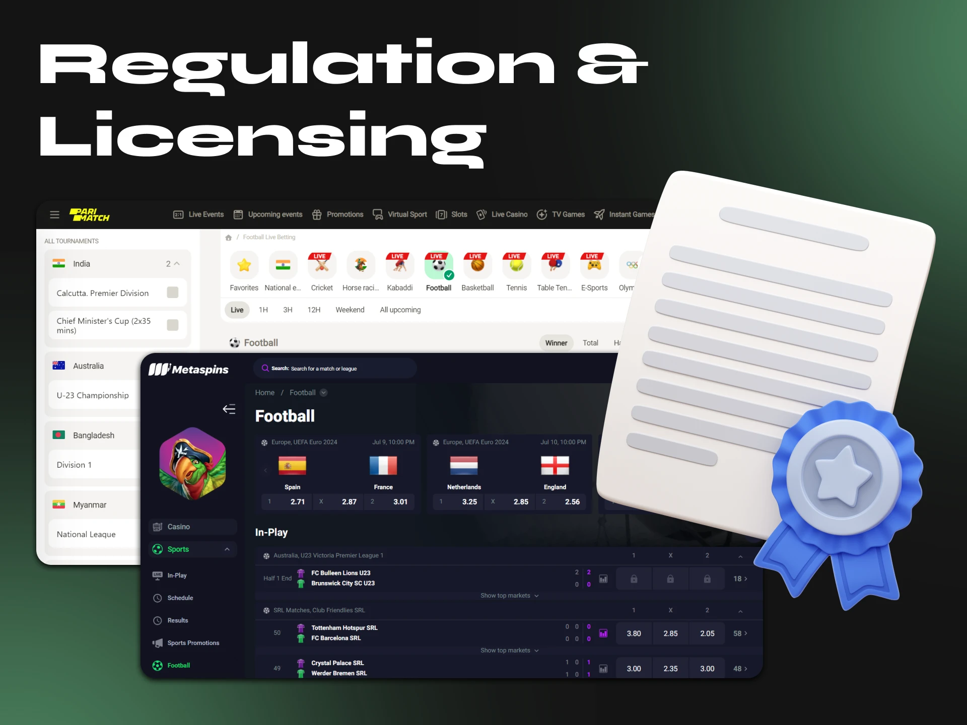 It is important to choose a licensed crypto casino for betting on football.