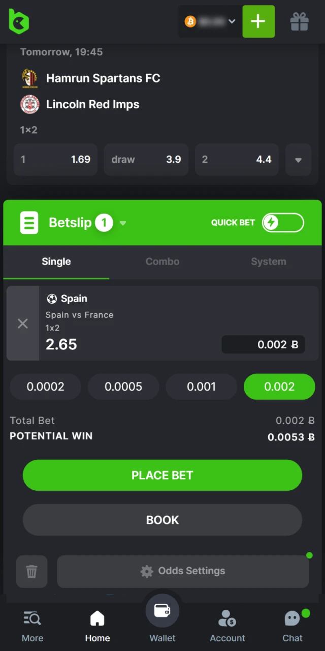 Start betting on football using cryptocurrency.