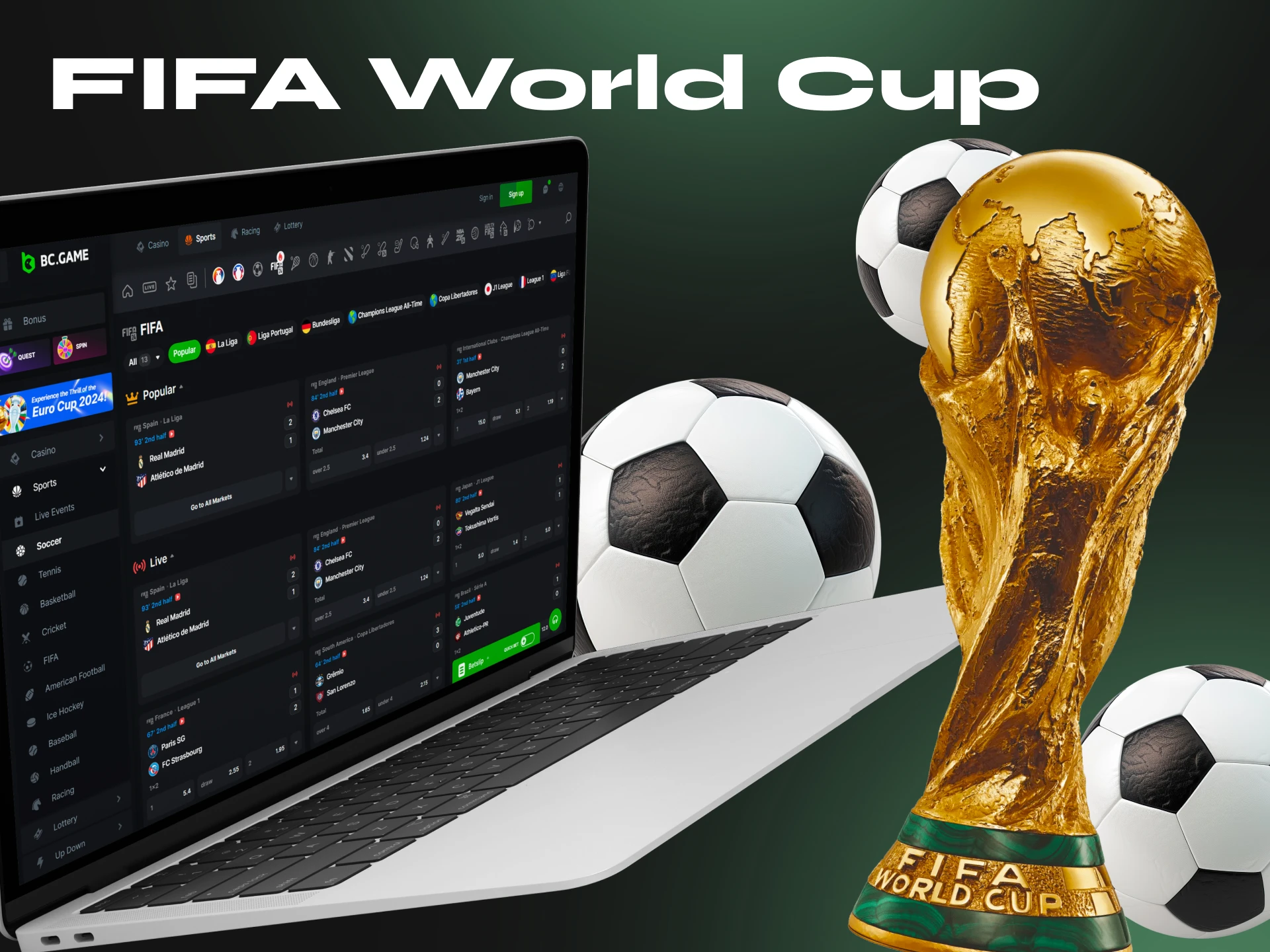 The FIFA World Cup is the most prestigious football competition in the world that you can bet on.
