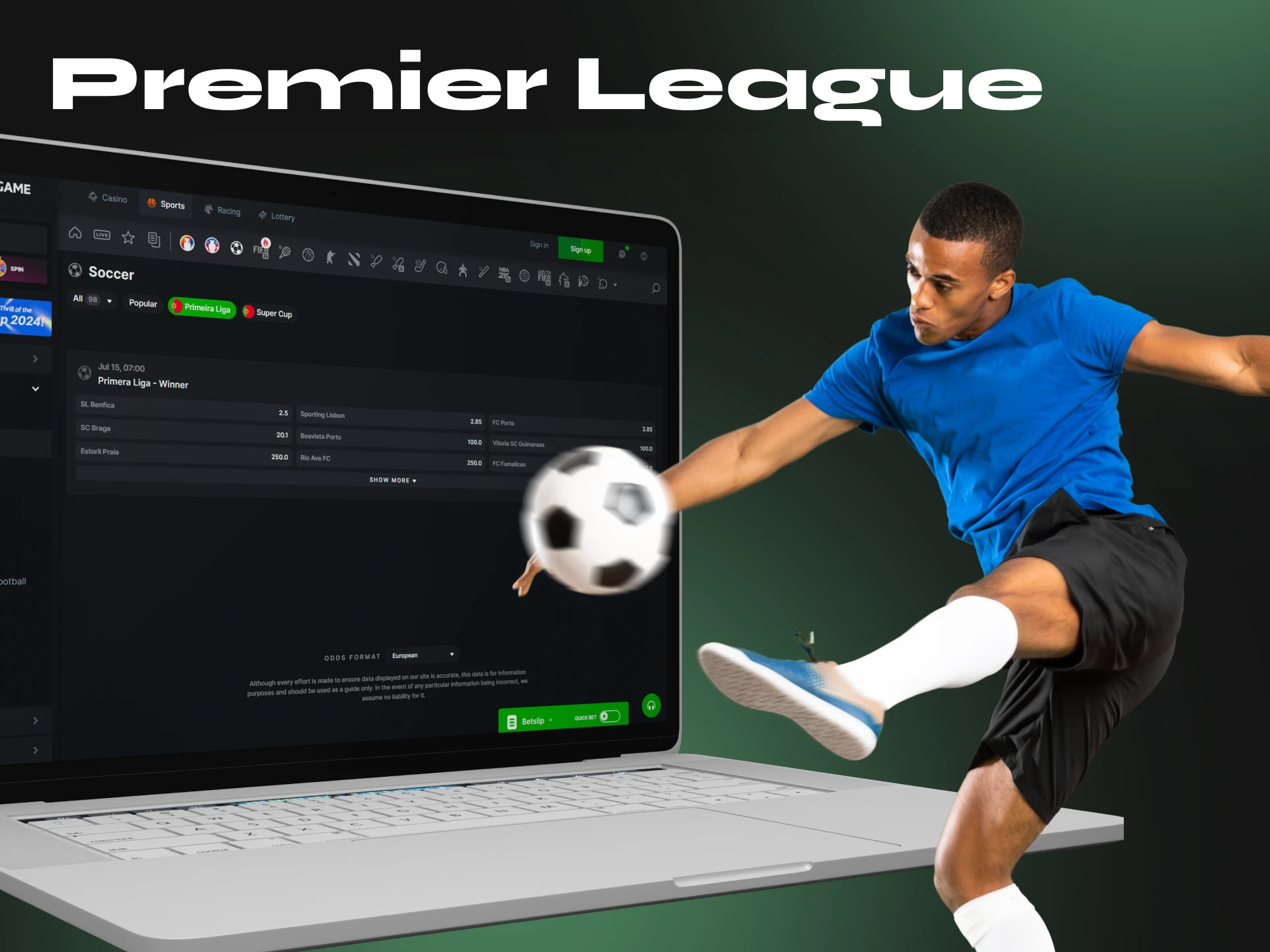 Try betting on a Premier League football tournament using cryptocurrency.