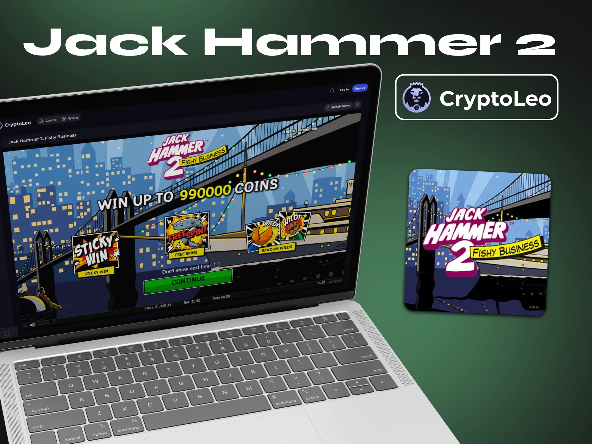 NetEnt offers the Jack Hammer 2 slot with a high RTP in crypto casinos.